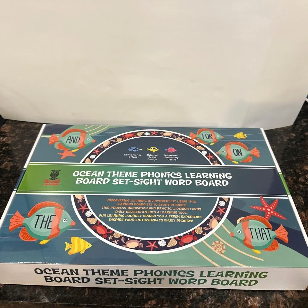 Like School Like Home Ocean Theme Phonics Learning Board Sight Word Set New